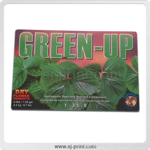 Remain Intact and Fully Readable for The Life of The Petroleum Label / Fertilizer Label